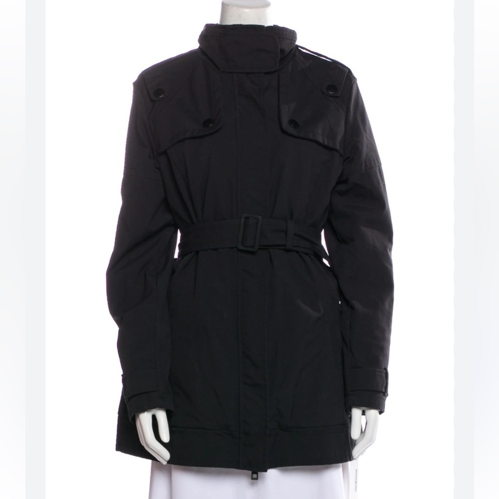Stella McCartney for Adidas black belted trench coat sporty size medium